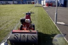 Kersten sweeper on football pitch