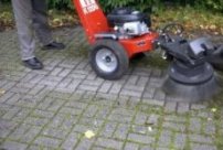 Kersten sweeper and weed brush in operation