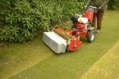 Kersten K2000 sweeper on synthetic grass